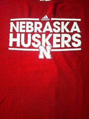 T Shirt University of Nebraska Athletics Huskers Cornhuskers Adidas Size 2XL XXL